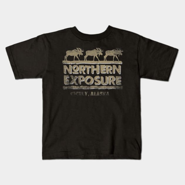 Northern-Exposure-Cicely-Alaska Kids T-Shirt by himmih chromatic art